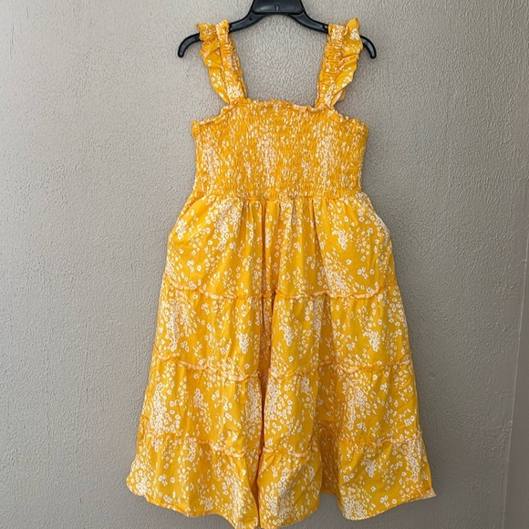 Women’s Plus Size Torrid Yellow Leopard Print Smocked Midi Dress Tiered, 1X - Picture 1 of 8